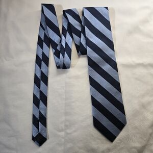 Navy and Blue Striped Tie